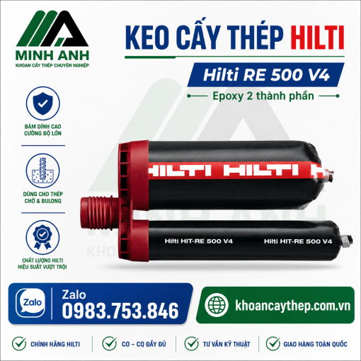 Keo cấy thép hilti RE500 V4