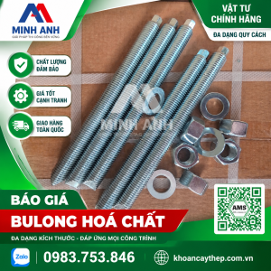 Báo giá bulong hoá chất