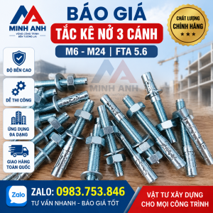 Báo giá tắc kê nở 3 cánh