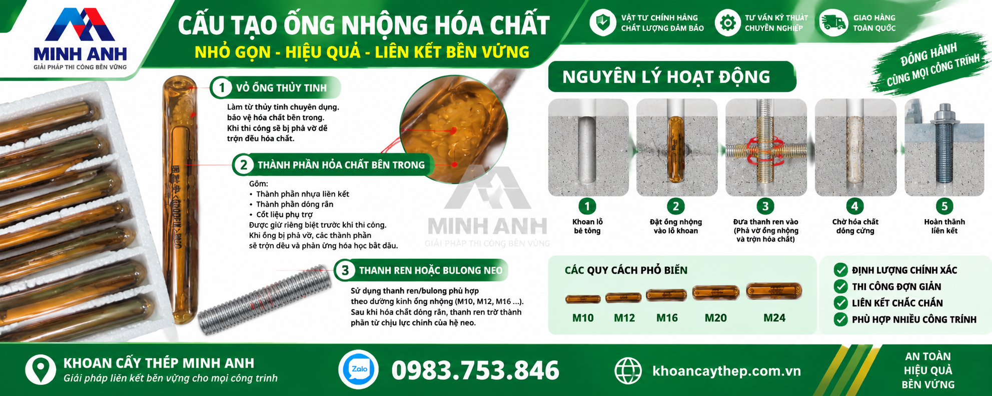 Cấu tạo của ống nhộng hóa chất