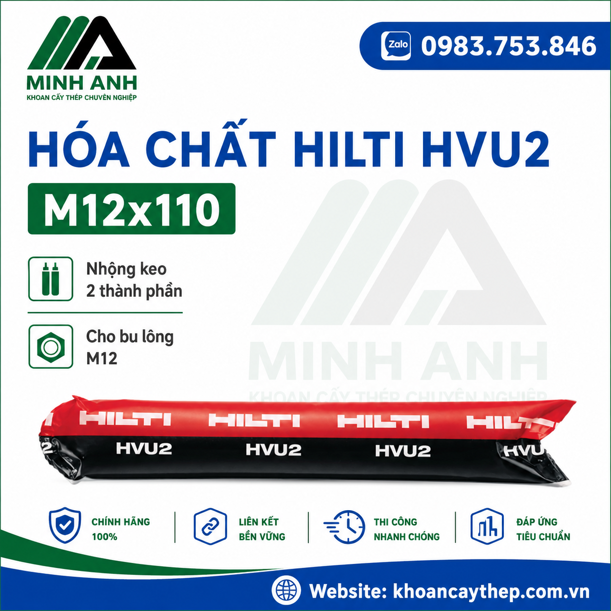 Hóa Chất Hilti HVU2 M12x110