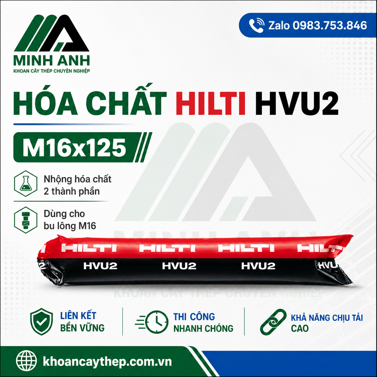 Hóa chất Hilti HVU2 M16x125