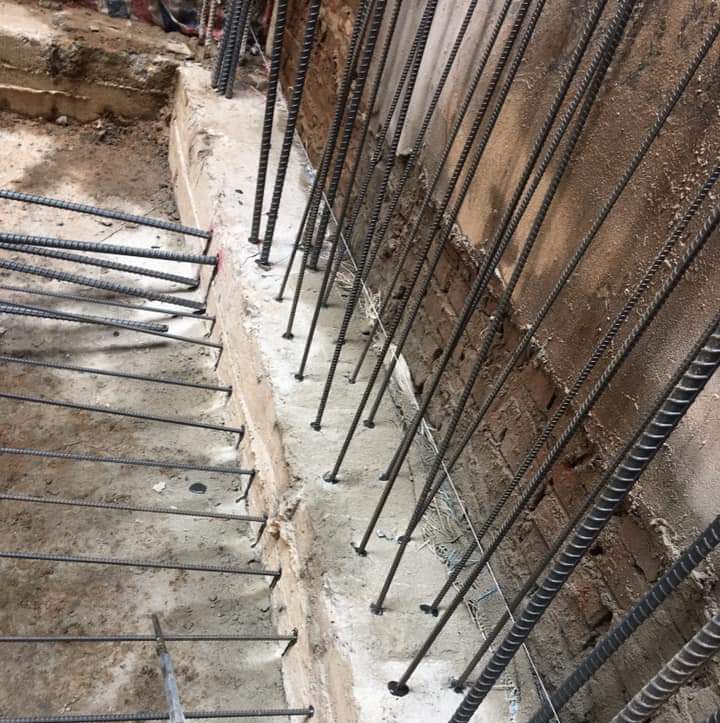 Ứng dụng thi công khoan cấy thép chờ