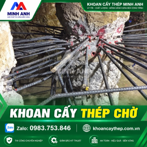 Khoan cấy thép chờ