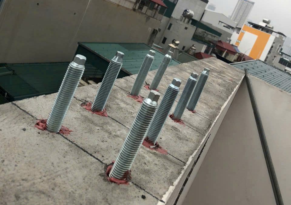 Ứng dụng khoan cấy bulong theo định mức Minh Anh