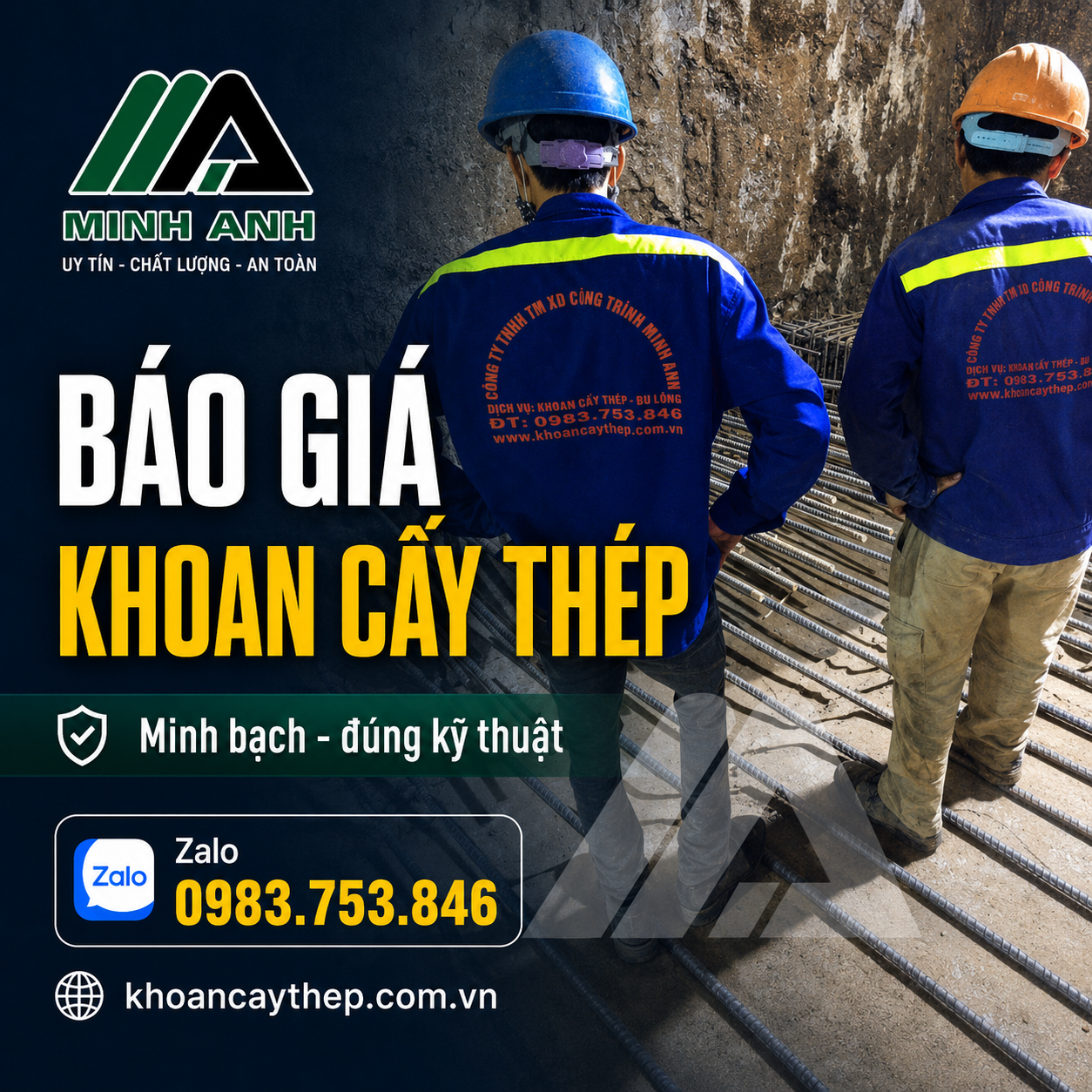 Báo giá khoan cấy thép