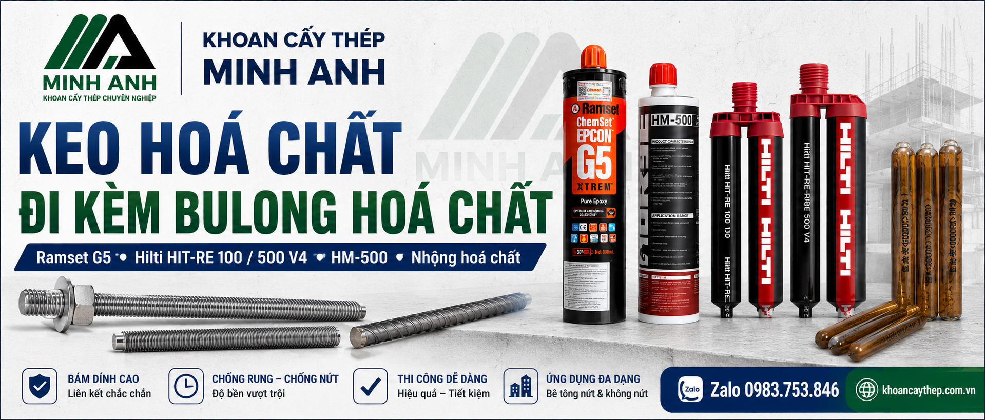 Hoá chất đi kèm bulong hoá chất