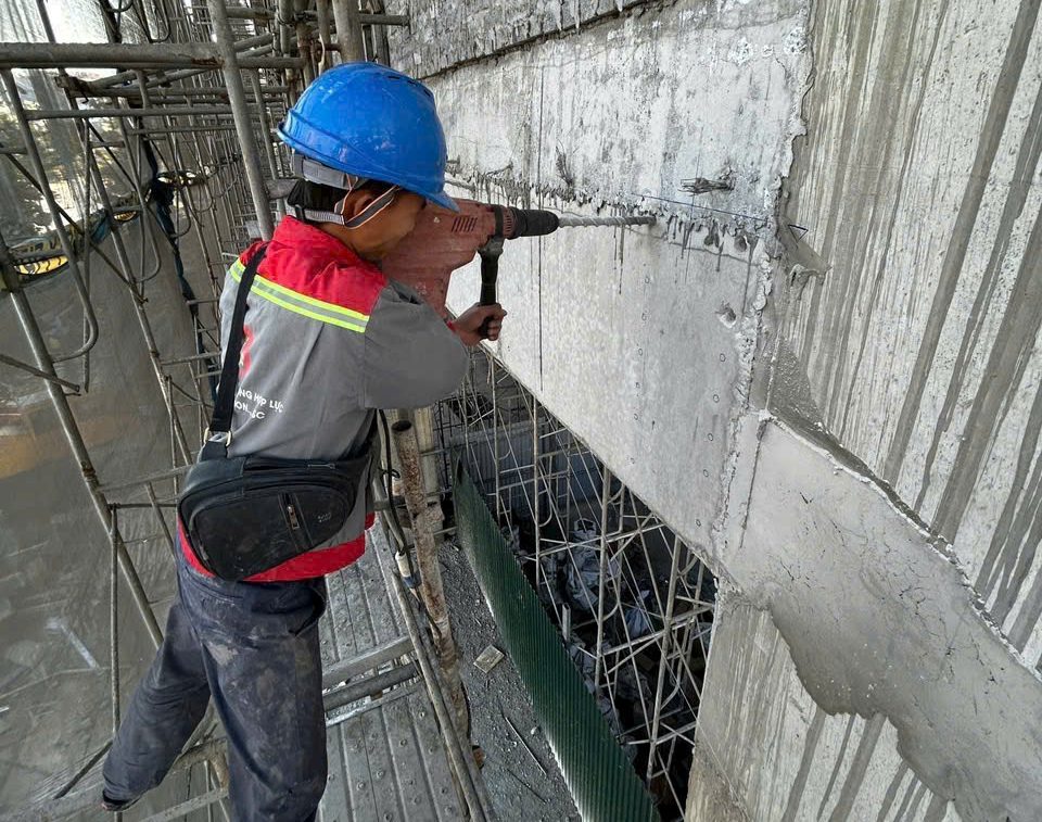 Ứng dụng của mũi khoan bê tông fangda