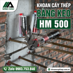 Khoan cấy thép bằng keo HM 500