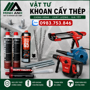 Vật tư khoan cấy thép