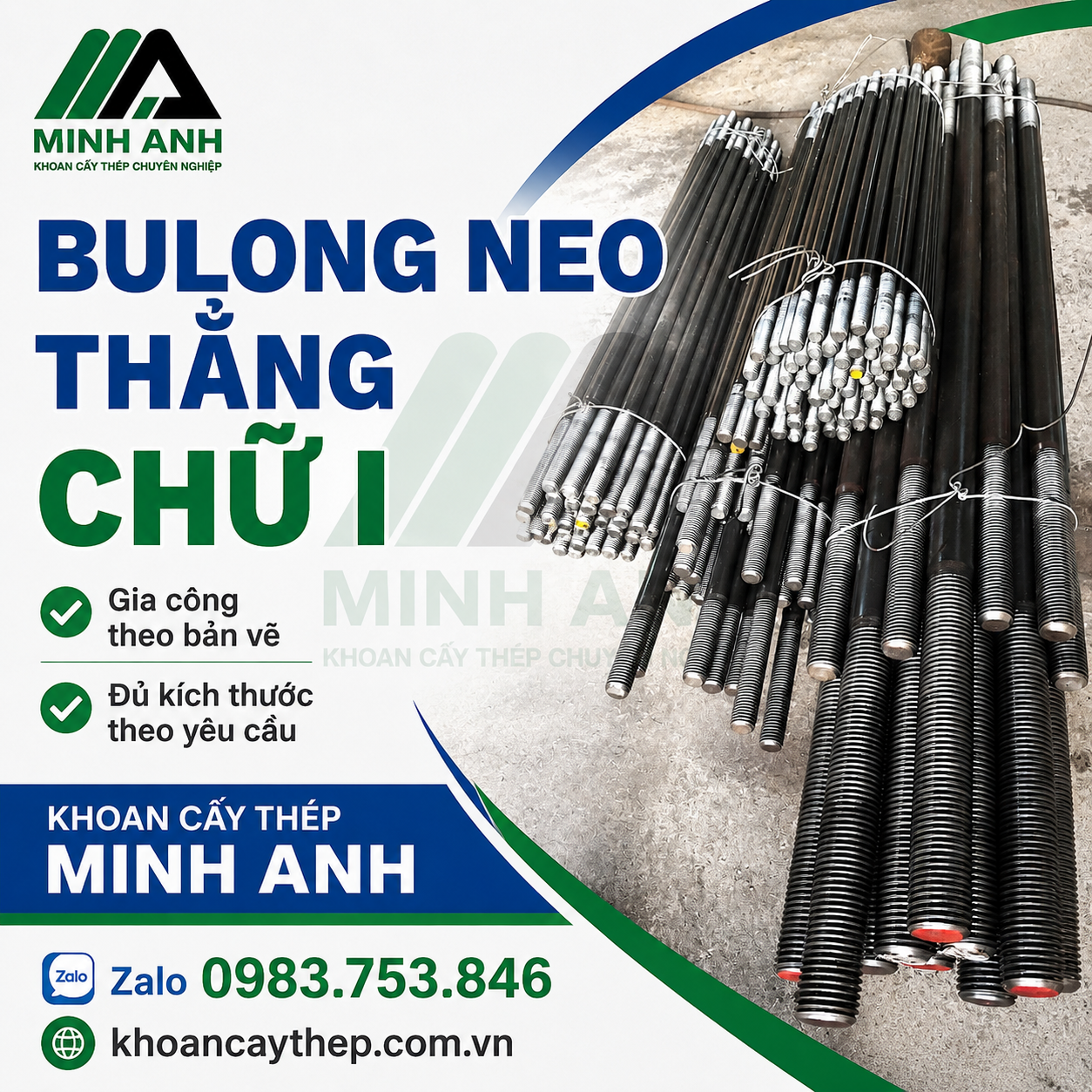 Bulong neo thẳng chữ I