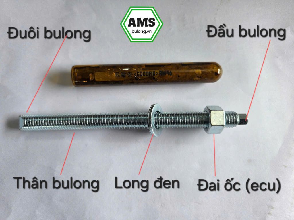 Cấu tạo bulong hoá chất