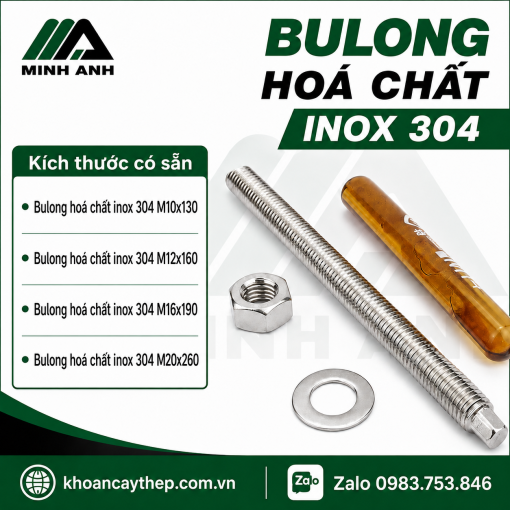 Bulong hoá chất inox 304