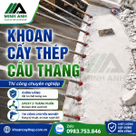 Khoan cấy thép cầu thang