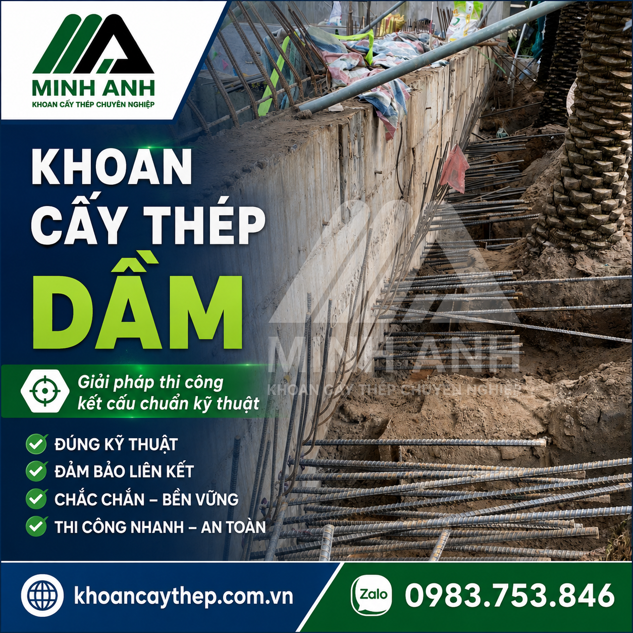 Khoan cấy thép dầm là gì?