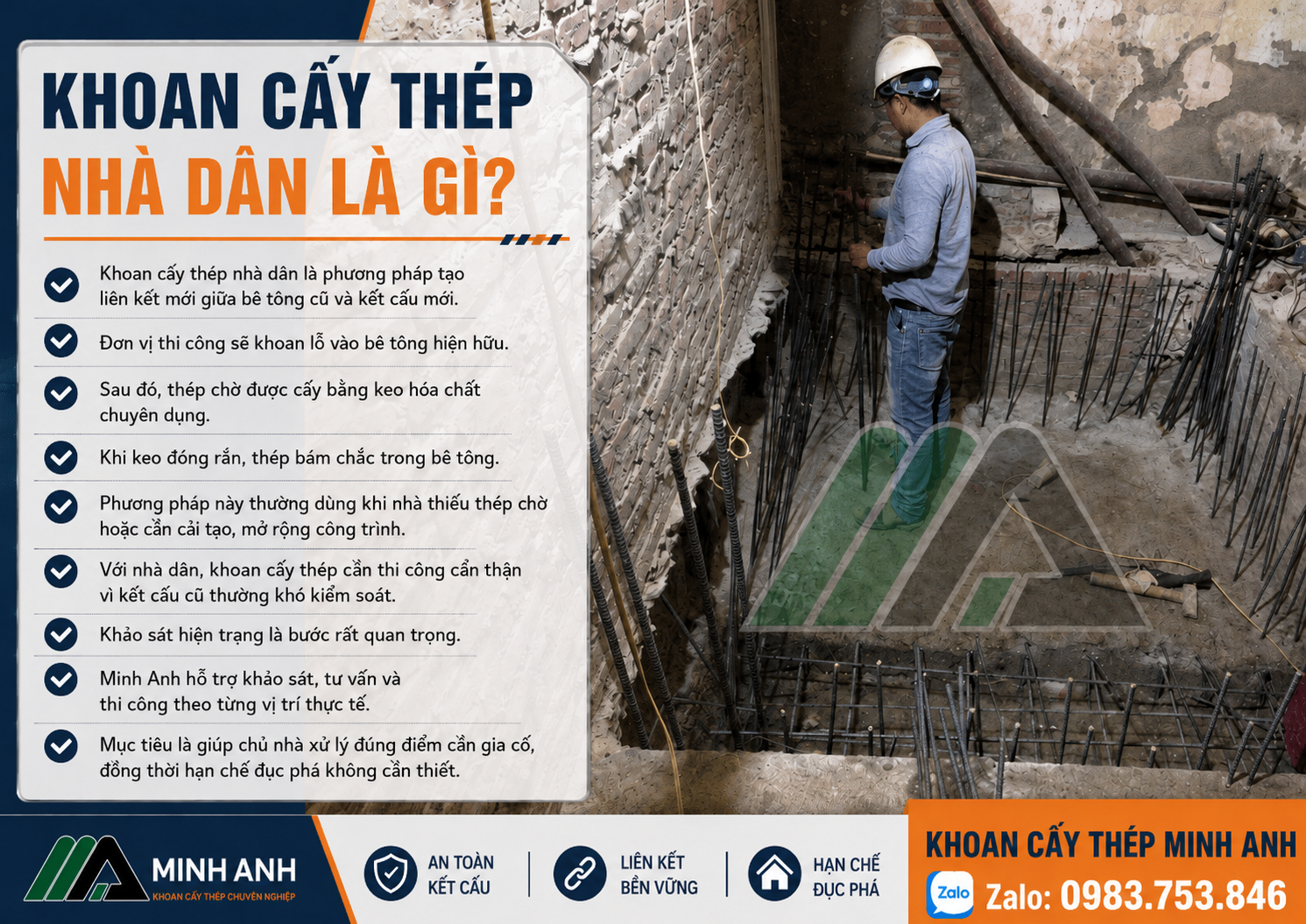 Khoan cấy thép nhà dân là gì?