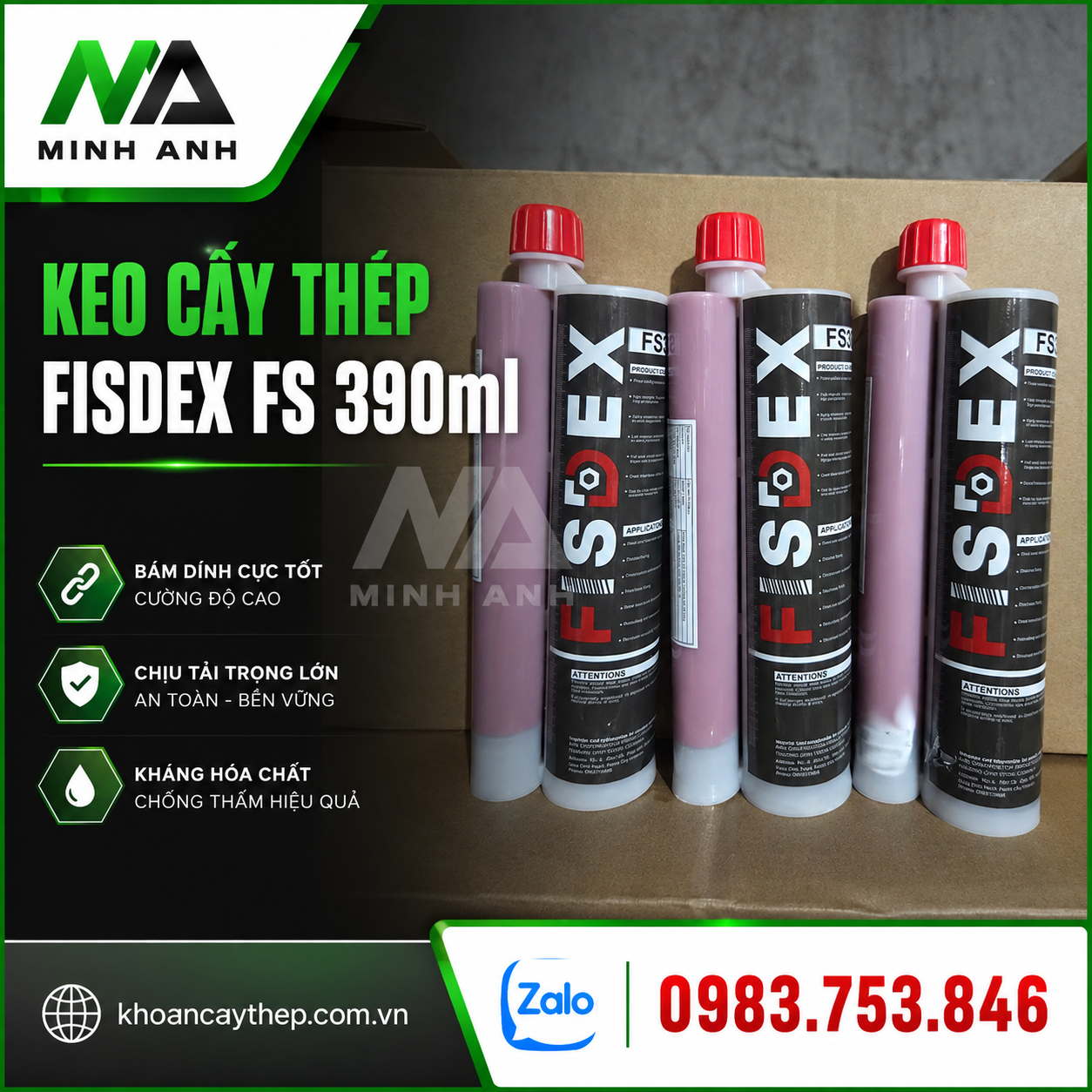 Keo cấy thép FISDEX FS 390ml
