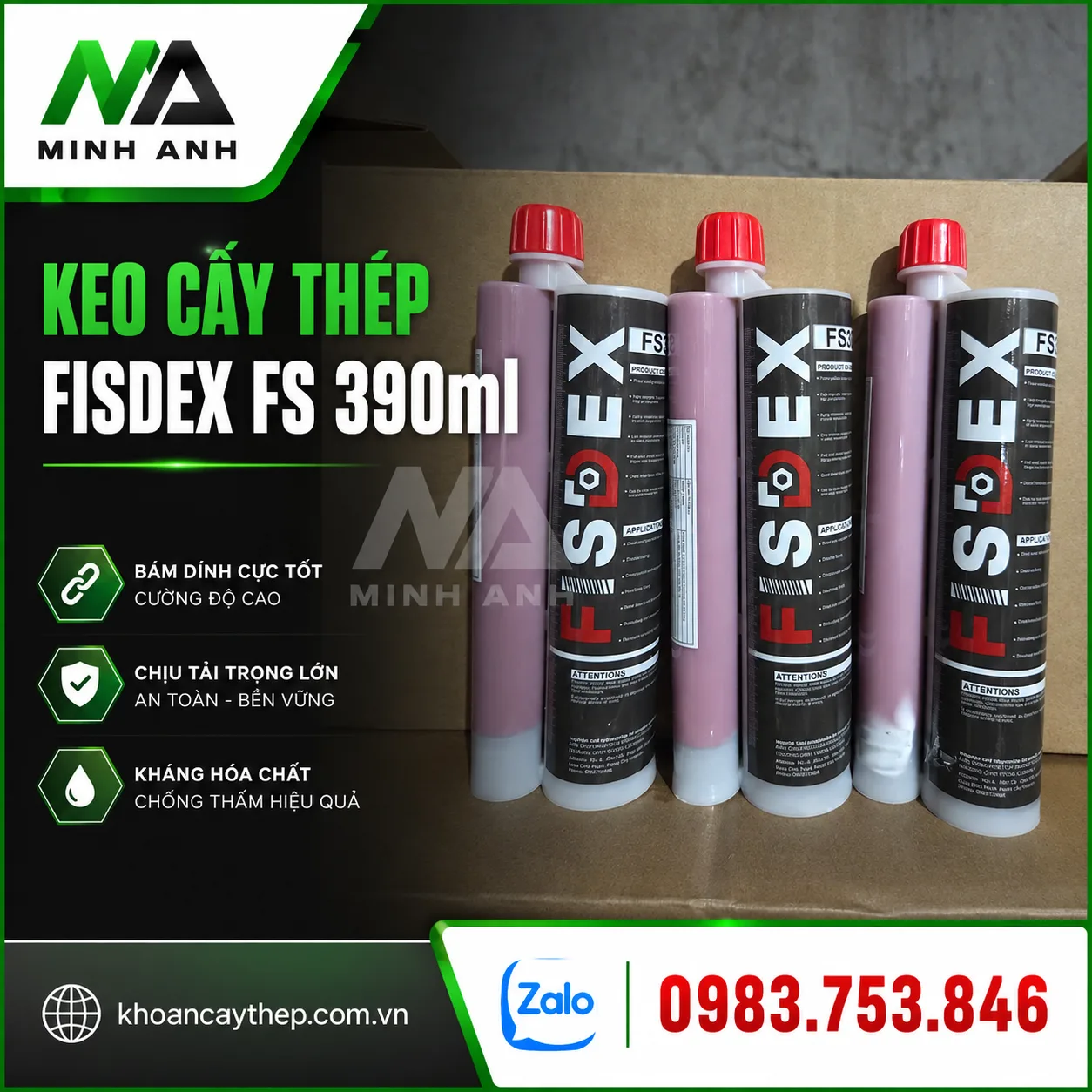Keo cấy thép FISDEX FS 390ml