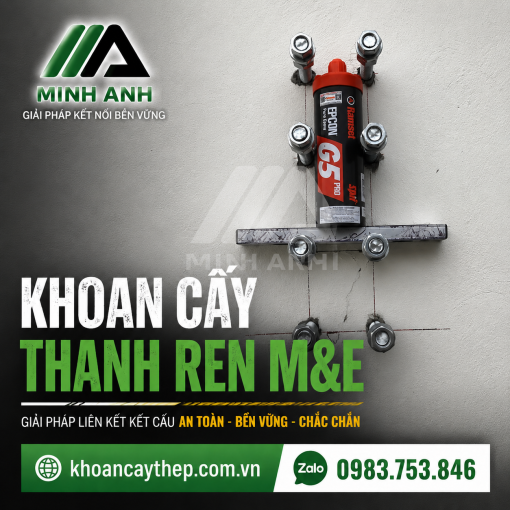 Khoan cấy thanh ren M&E