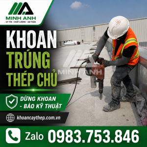 Khoan trúng thép chủ